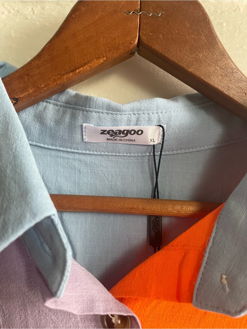 NWT Zeagoo Color Block Button Down Shirt - Picture 4 of 4